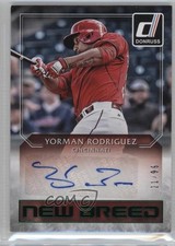 2016 Panini Donruss New Breed Auto Green 21/99 Yorman Rodriguez #NB-YR Auto 0o9