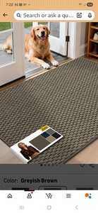 JSEI Dirt Trapper Door Mat 32"x48", Non-Slip Entryway Rugs Doormat Indoor,...