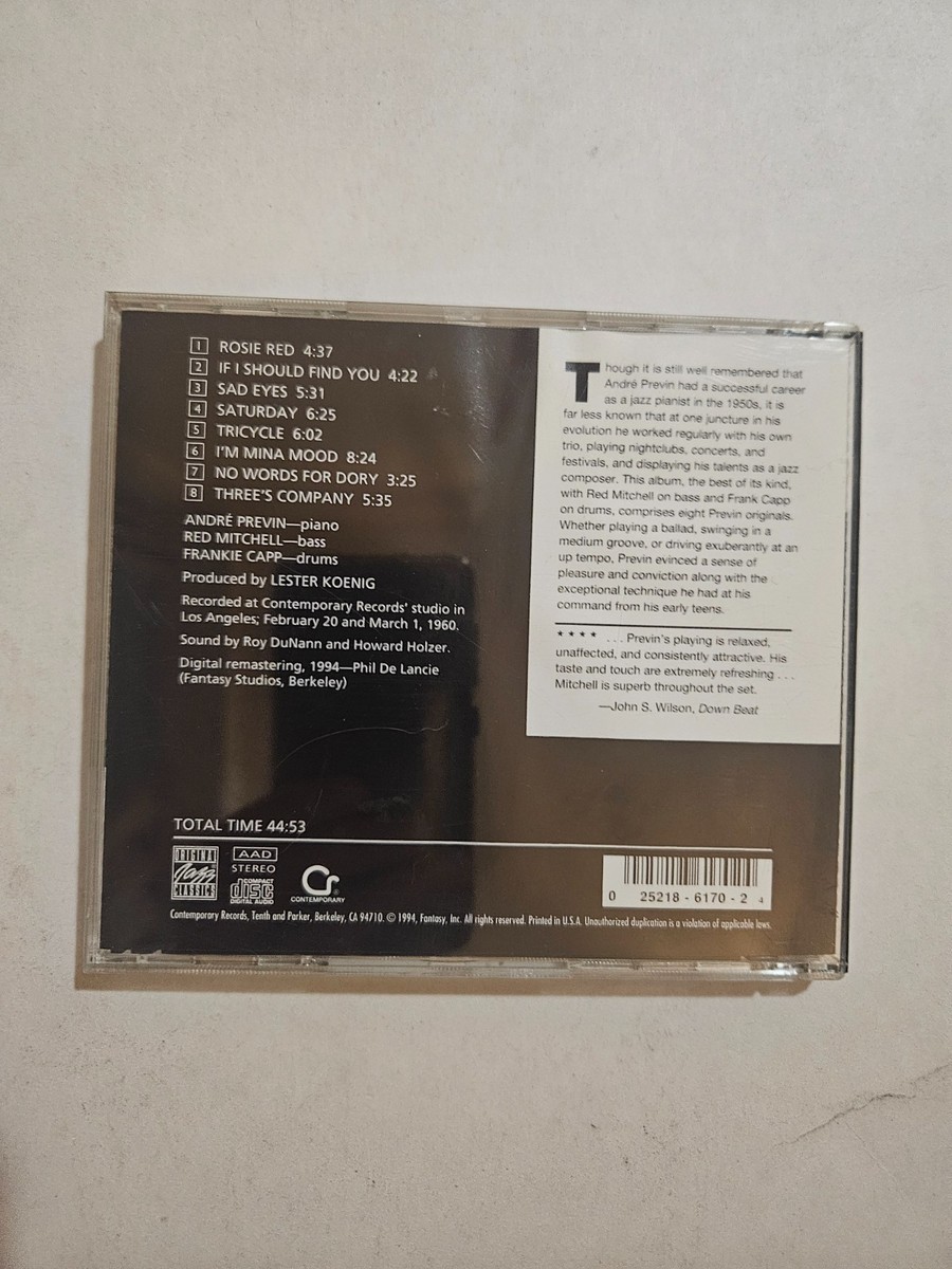 Like Previn! by André Previn (CD, Oct-1994, Original Jazz Classics