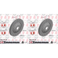 2X Zimmermann Bremsscheiben 400Mm BelÜFtet Bremsscheibe Zweiteilig Gelocht