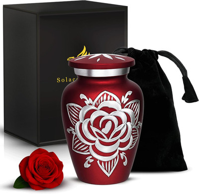 Cremation Urns for Human Ashes Adult Female and Male - Handcrafted Rose Urn Desi