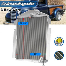 3-row Aluminum Radiator Fits 1939-1940 Chevy Truck Kc Kd Wa Jc Jd 6cyl 3.5l