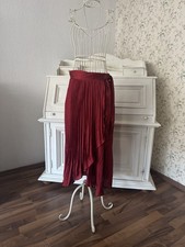 H&M Rock Rot Gr. 36 Lang Faltenrock Neu Mit Etikett