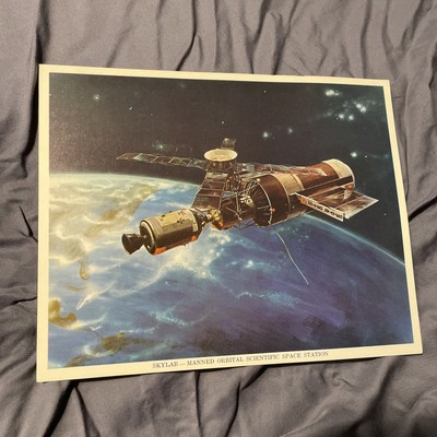 Skylab - Artist's concept of 1973 Space Station 8x10 Print NASA. New Old Stock