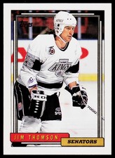 Jim Thomson, 1992-93 Topps, #67, Ottawa Senators, RC
