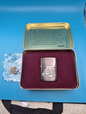 ZIPPO 1932-1992 60TH ANNIVERSARY  NICKEL FINISH LIGHTER UNFIRED IN BOX #171