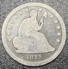 1839 Seated Liberty Quarter 25C Silver Early Type Coin