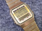Seiko Watch Memory Digital Rare D409-5009  Gold Tone Functional & Vintage