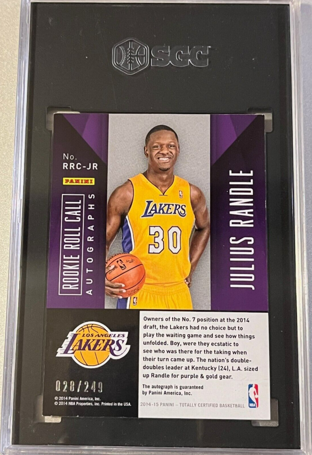 2014-15 Panini Totally Certified - Rookie Roll Call Autographs Julius ...