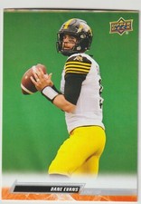 2023 Upper Deck CFL Dane Evans Card #35 Hamilton Tiger-Cats Tulsa