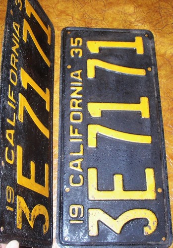 1935 35 California Plates Cadillac Studebaker Hudson Packard Chrysler Oldsmobile - Bild 3 von 4