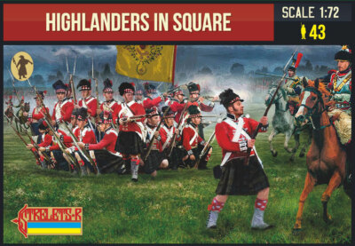 STRELETS Miniatures 1/72 -287 - Highlanders in Square 1815 - Napoleonic Wars