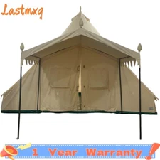 19.68*13.1ft Canvas Tent Bell Tent Glamping, 4 Seasons Yurt Tent for Camping