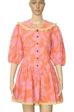 Free People Need To Know Mini Dress Scoop Neck Floral Printed Buttondown New S