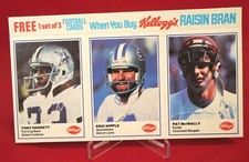 Dorsett Hipple Mcinally 1982 Kellogg's NFL FOOTBALL CARD EX-MT