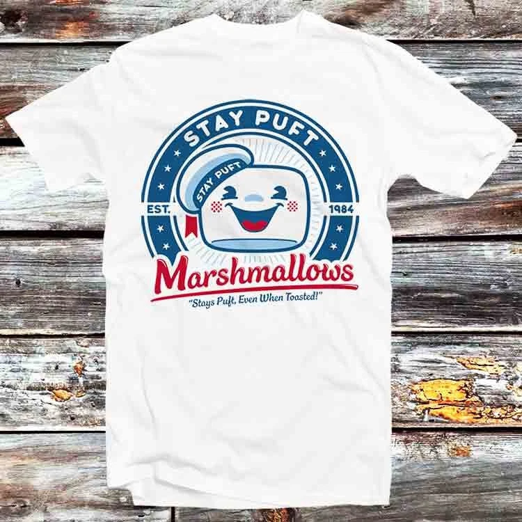 Ghostbusters Stay Puft Marshmallow Man Mood Retro Badge Maglia a Manica