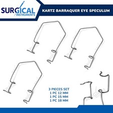 3 Pcs Kratz-Barraquer Wire Eye Speculum Ophthalmology Instruments German Grade