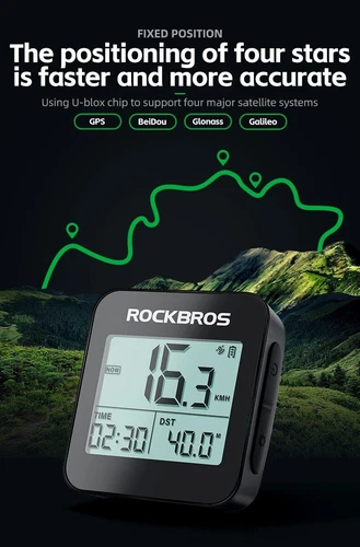 RockBros Fahrradcomputer Drahtlos Tachometer GPS, IPX6 Fahrrad Kilometerzähler - Bild 12 von 18