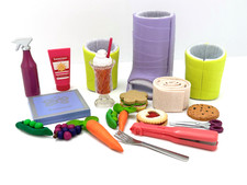 18" Doll Lot American Girl Our Generation Food Casts Compact Hair Tools Misc