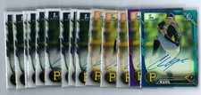 2016 BOWMAN CHROME BLUE/PURPLE/REFRACTOR/BASE AUTO RC LOT CHAD KUHL (14 CARDS)