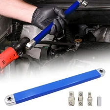 Extension Wrench Set Offset Ratchet Spanner Extender With Adapters Socket JQ