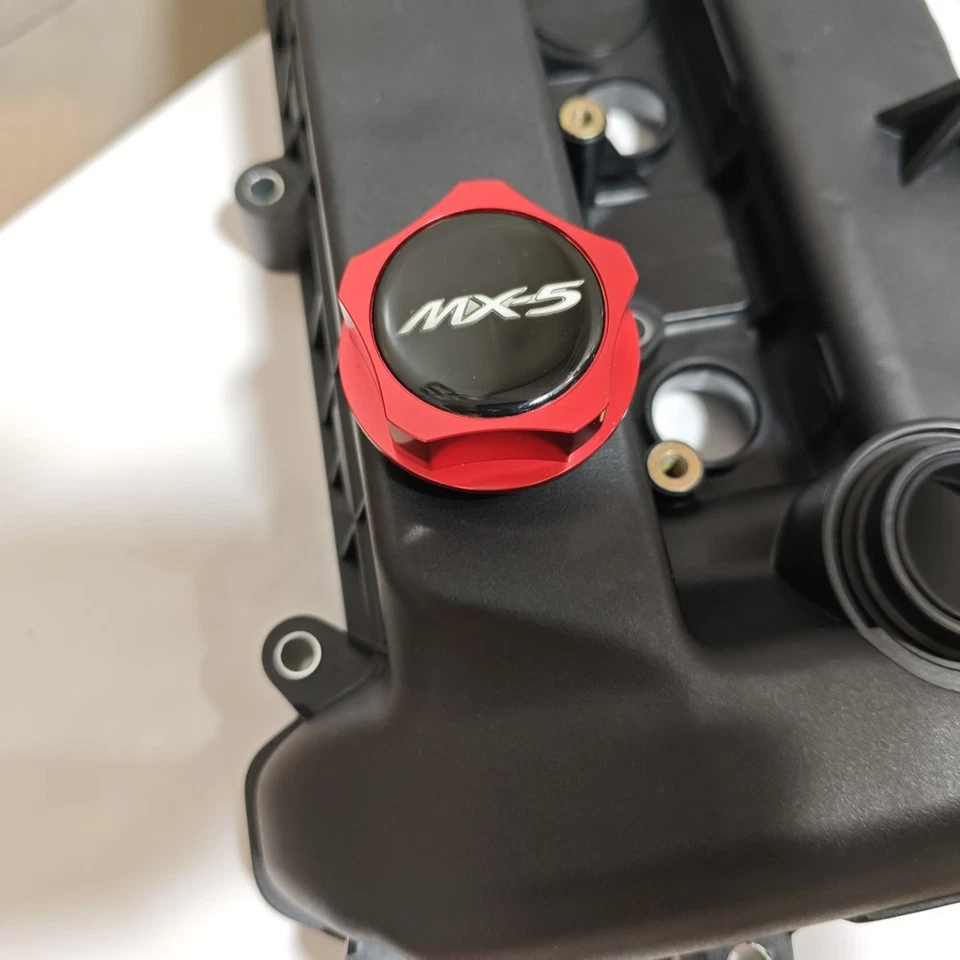 RED BILLET ENGINE OIL FILLER CAP for MAZDA MX5 MX-5 MIATA SPORT NC ND 2.0 1.5 RF - Image 2 of 4