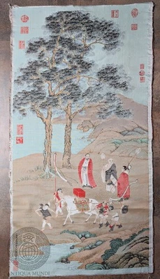 Wandbehang mit Prozessionsszene, Qing Dynastie (1644-1911) - Bild 1 von 4