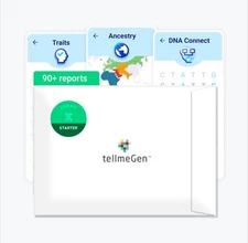 TellmeGen Starter DNA Test Kit | Sealed NEW Over 90 Reports - Lifetime Updates 