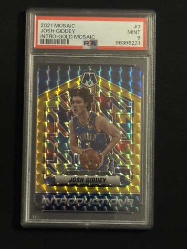 2021 Mosaic Josh Giddey Intro-Gold Mosaic PSA 9,  1/10 #7