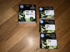 HP 952XL/952 Original Ink Cartridge 4-Pk Exp.3/21,Yellow, Blue, Magenta Exp.2027