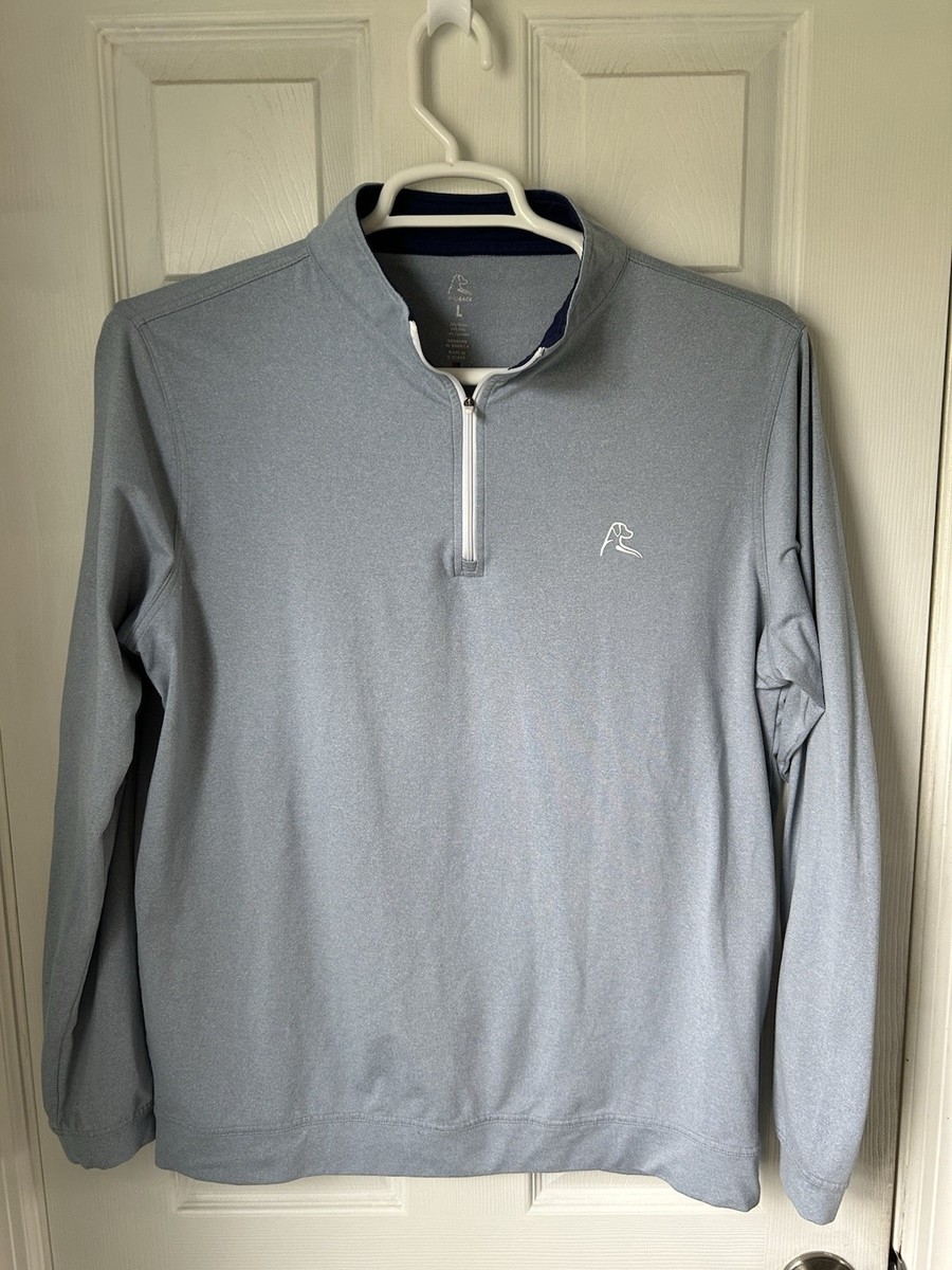 のい roBa Rhoback Men's Large Light Blue Performance 1/4 zip Qzip Q-zip