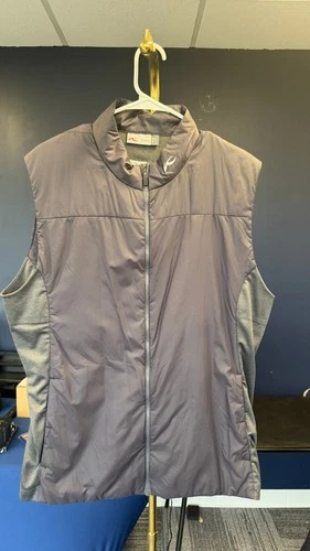 KJUS Mens Hybrid Insulated Golf Vest Size 56 2XL Gray Full Zip Lightweight - product listing photo