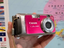 Canon PowerShot A460 5.0MP CCD Digital Camera - Red Fully Working Great Shape