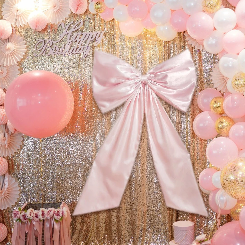 Large Bow Coquette Giant Ribbon Tie for Birthday Party Backdrop Wall Decor 61cm - Image 4 of 4