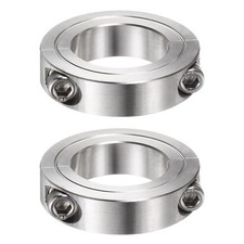 2pcs Shaft Collar for 1-1/4" Rod 2-1/16" OD 1/2" Double Split Clamp-On Collars