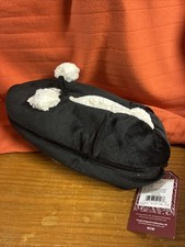 MUK LUKS Black Slippers NWT Sz S/M 6-8