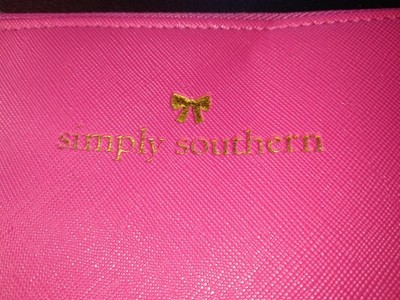Simply Southern Wristlet Make Up Pouch Pink