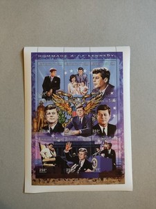Chad 1997 J. F. Kennedy 9 Stamps Sheet , Art Painting MNH 