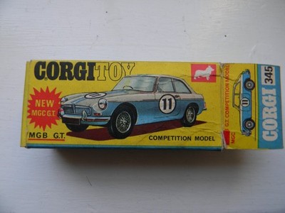 MGC GT COMPETITION MODEL #345 - CORGI TOYS - vintage with original