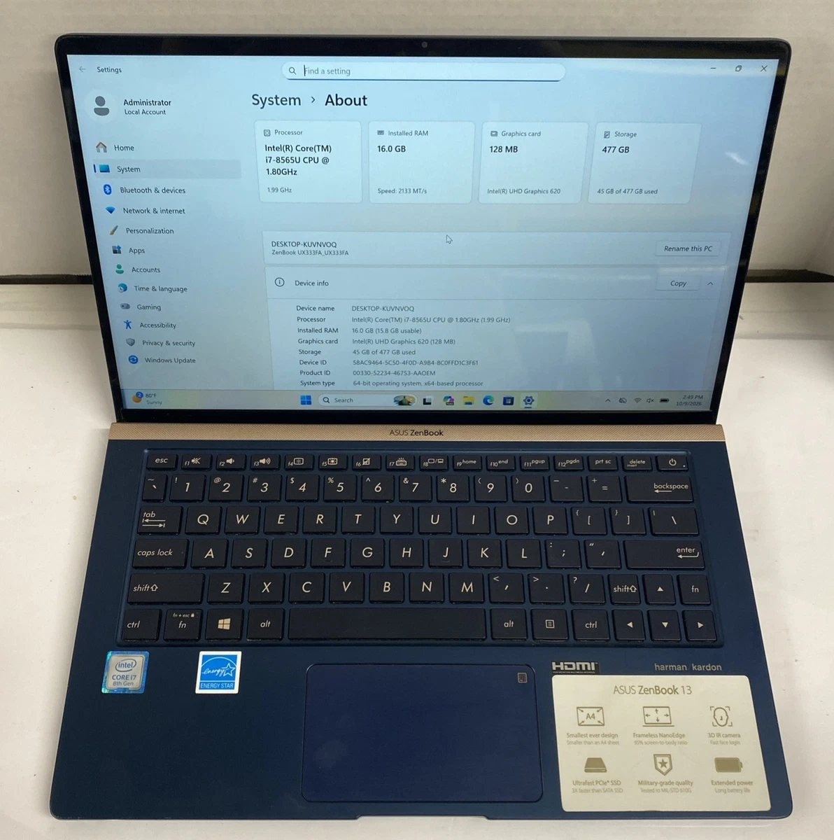 ASUS Intel Core i7 8th Gen. Notebooks/Laptops for sale | eBay