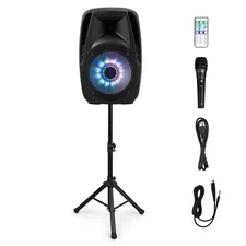 Portable 15" 1500W 2-way Powered Speaker w Illuminating Light