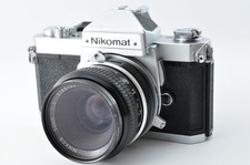 Nikon Nikomat FT2 SLR Film Camera Silver Non Ai Nikkor 50mm f/2 JAPAN Exc3 
