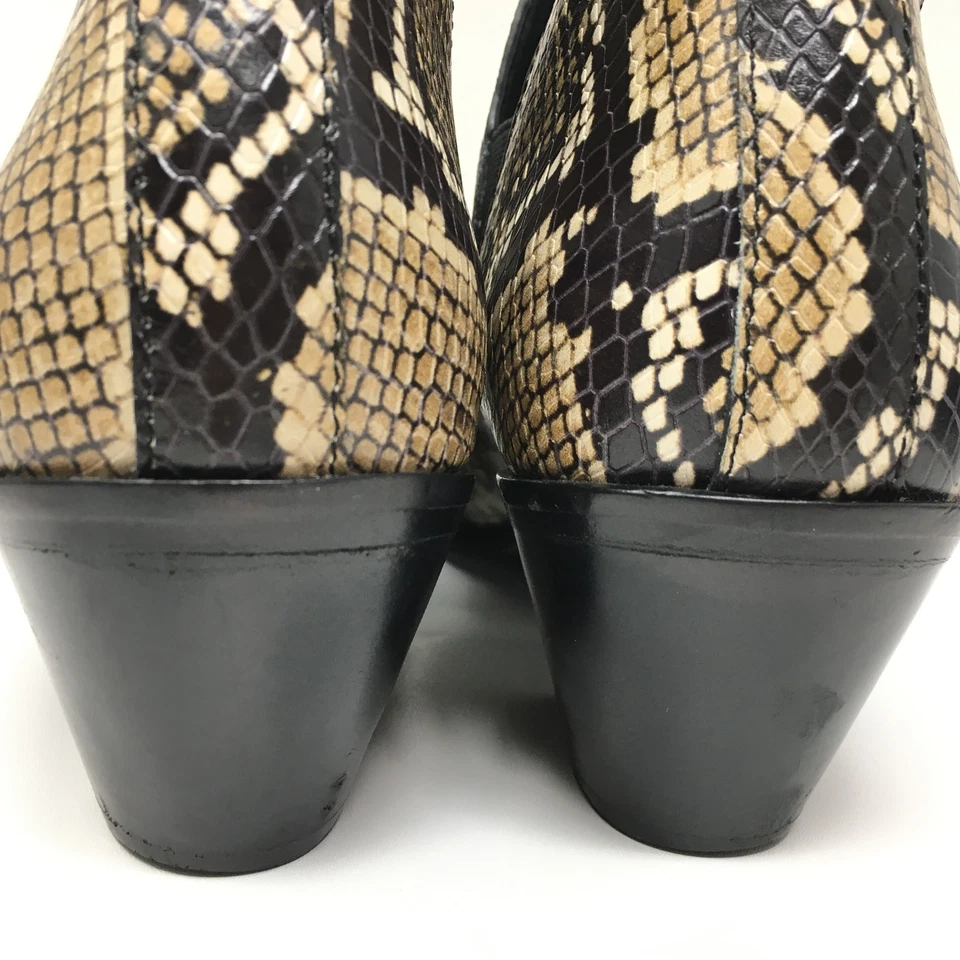 Sigerson Morrison Tabitha Botines Zapatos Mujer Talla 8 Beige Serpiente Foto 3 de 4