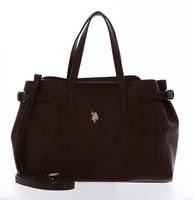 U.S. Polo Assn. Guildford Double Handle Bag Handtasche Tasche Brown Dunkelbraun