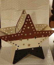 USA8🇺🇸  Metal Star-shaped Lantern With Stars And Stripes