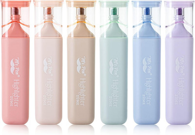 - Aesthetic Highlighters, 6 Pack, Morandi Colors, Cute Highlighters Assorted Col
