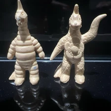 Ultraman Kaiju Keshi Gomu Rubber Figures Ultra Set of 2 Beige Rare From Japan