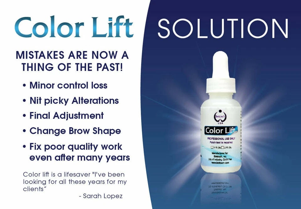 Biotouch Color Lift Microblading Color Remover Unwanted Pigment Ink Remover 1oz - Image 2 of 4