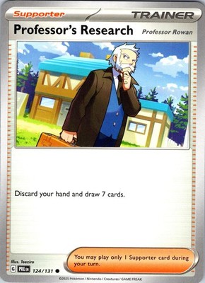 Professor's Research [Professor Rowan] 124/131 Prismatic Evolutions Pokemon NM