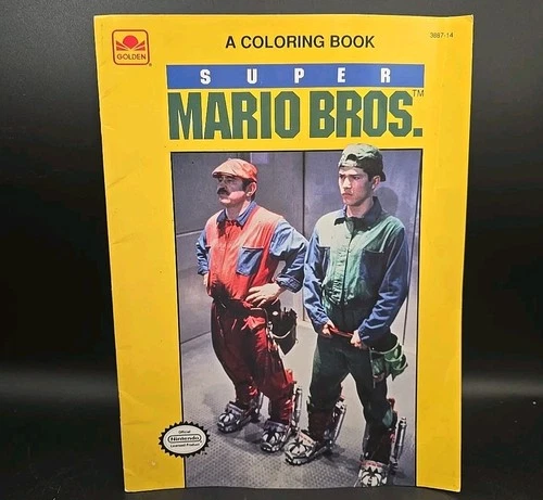 Vintage 1993 Super Mario Bros. Movie Coloring Book Uncolored Nintendo By Golden